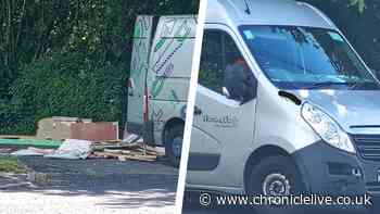 Locals 'appalled' as Newcastle Council van spotted at fly-tipping scene at Ashington park
