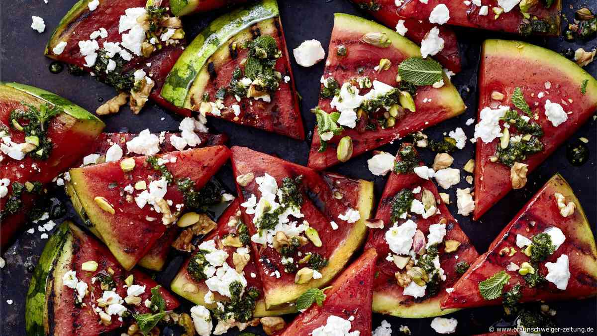 Gegrillte Wassermelone mit Feta