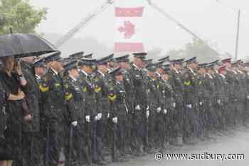 Funeral underway for OPP officer fatally struck by car in Hearst, Ont., last week