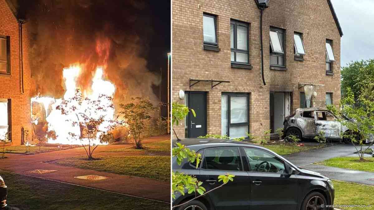 Car rammed into Scottish house and torched in suspected gangland revenge