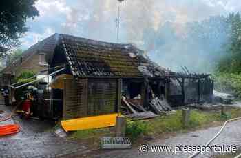 FW Neumünster: Garagenbrand in Neumünster-Wittorf