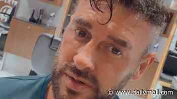 Katie Price's husband Lee Andrews reveals his new hair - which has 'grown' in six days after using AI filter - as he posts from barber shop in Dubai