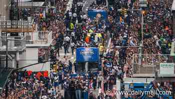 Knicks heroes are joined by WAGs, Timothee Chalamet and Zohran Mamdani on first ever NBA title parade as millions of fans shut down New York