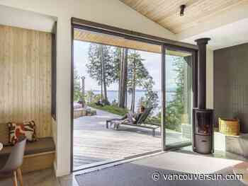 A trio of connected cabins create a multi-generational forested escape on Savary Island