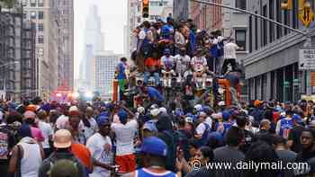 Knicks fan is slashed in the neck with glass bottle as NBA title parade turns ugly