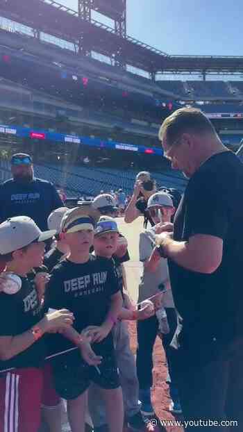 Coach Nick Nurse Hits 67 & Signs Baseballs at Phillies Game! #Phillies #67 #funny #sixers #baseball
