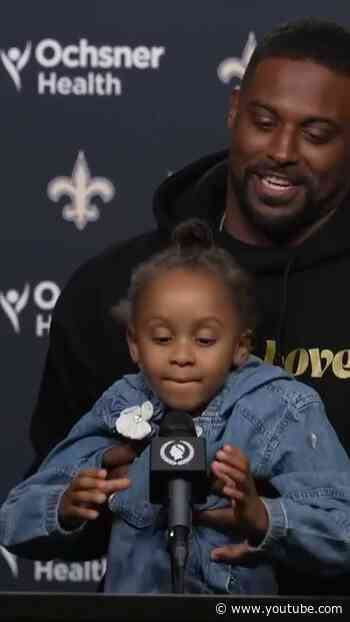Cam Jordan's daughter shares message for the people 💖 #saints #nfl #shorts