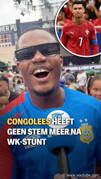 Congolees heeft geen stem meer na WK-stunt.
