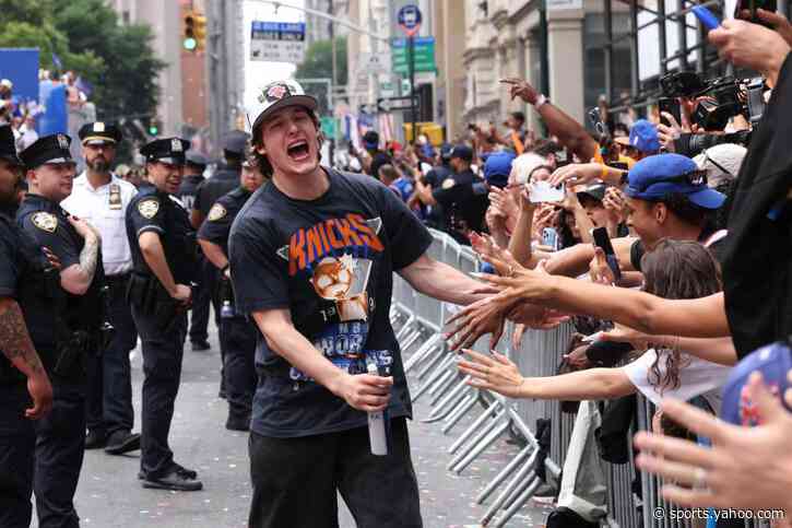 Knicks' Tyler Kolek stopped by cops during championship parade: 'I swear I'm on the team bro'