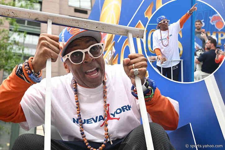 Spike Lee revels in Knicks championship parade after 53-year wait