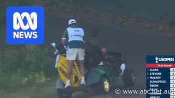 Australian star Day hops on a cart and leaves US Open mid-round