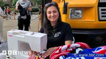 Theatre group's football scarf chain breaks record