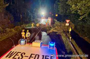 FW Hünxe: Sturmschaden nach Unwetter