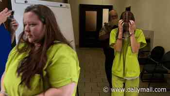Humiliating walk of shame by alleged child abuse ring as disturbing 11th hour confession by female defendant, 30, upends underground sex slave bunker trial