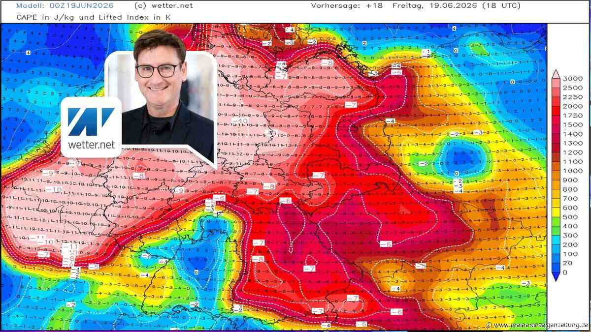 Deutschland drohen schwere Unwetter am Freitagabend – Superzellen bauschen sich auf