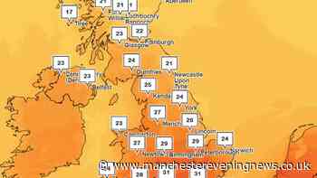 Full list of nine UK areas hit with red ‘very high’ alert as Met Office forecasts 33C heatwave