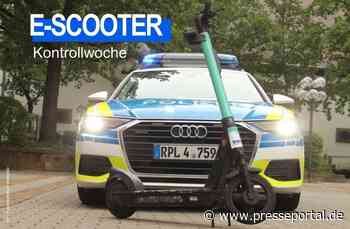 POL-PDKL: Polizei intensiviert Kontrollen rund um E-Scooter