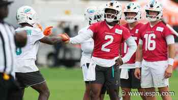 Dolphins' new-look WR group still building chemist...