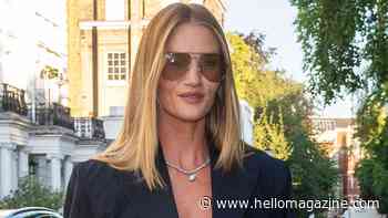 Rosie Huntington-Whiteley is a heatwave goddess as she displays her modelesque legs in Chelsea