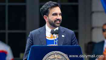 Knicks fans go wild for Zohran Mamdani's passionate speech at NBA title parade... but destroy his wife Rama Duwaji's outfit