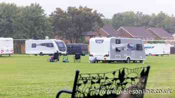 Travellers refuse to leave sport pitches amid allegations of abusive behaviour