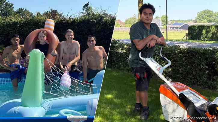 Hoveniers zweten in de zon en duiken daarna het zwembad in: 'Bommetje!'