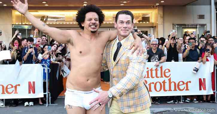 John Cena Saves Eric Andre After Wardrobe Malfunction at Movie Premiere