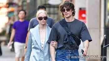 Anya Taylor-Joy links arms with her husband Malcolm McRae as they stroll through NYC after actress recalled being cruelly bullied over her looks as a child
