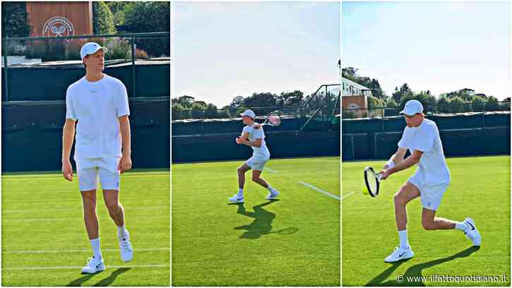 Sinner torna a Wimbledon, il video del suo primo allenamento: il silenzio rotto dai suoi colpi