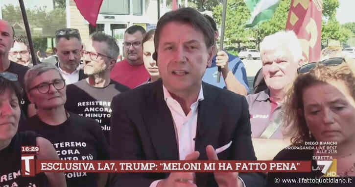 Conte a La7: “Da Trump parole inaccettabili. Ma se tu Meloni lo assecondi in tutto, è normale prendere schiaffi in faccia”