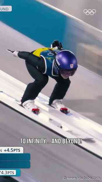 Ski jumping, flying, or falling with style? 🚀 #Olympics #SkiJumping