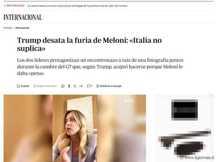 "Meloni asfalta Trump". "Scontro aperto". Le tensioni Usa-Italia fanno il giro dei media internazionali