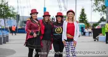 28 of the best dressed Take That fans as first Etihad Stadium Circus Live show gets underway including bowler hats and clown chic