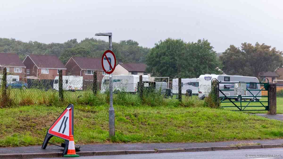 Travellers leave sports pitches as major clean-up operation begins