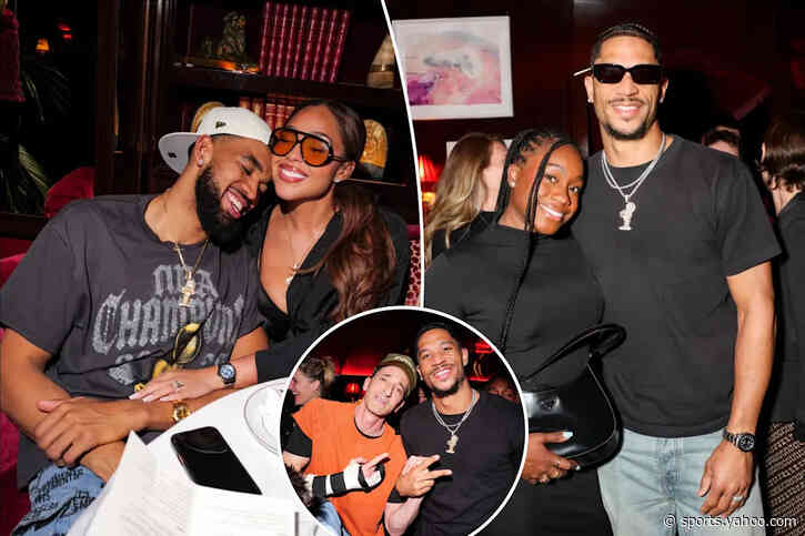 Knicks stars mingle with A-listers at private club after championship parade