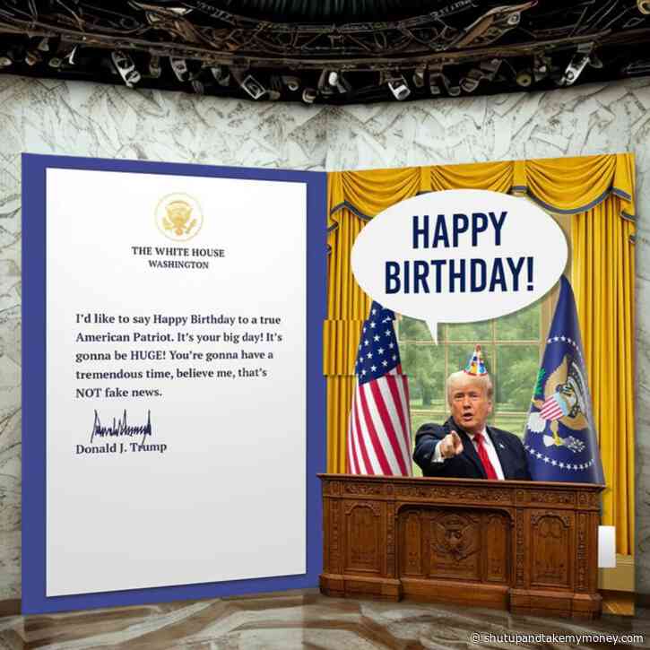Talking Trump Pop Up Birthday Card