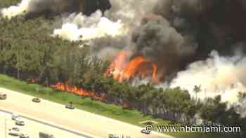Part of Turnpike SB closed as 3 wildfires burn over 20,000 acres in Miami-Dade