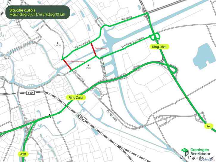 Oosterhavenbrug in juli twee weken dicht voor onderhoud