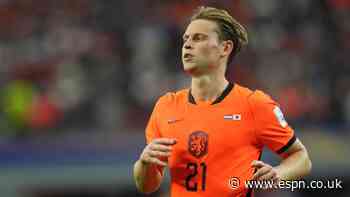 De Jong in doubt for Dutch clash with Sweden