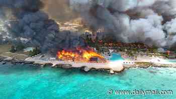 At least one dead and 1,700 evacuated in horror fire at luxury beach resort on Caribbean island