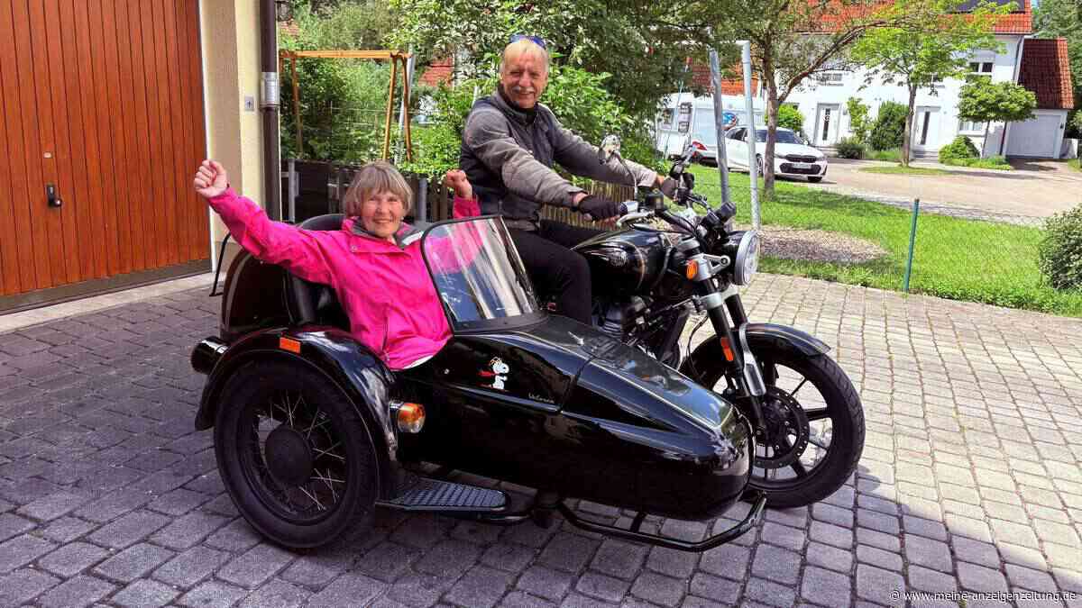 Lebenstraum erfüllt: 78-Jährige darf im Motorrad-Beiwagen mitfahren