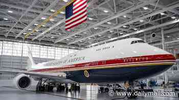 First peek inside Trump's swish new $400m Air Force One: That new-plane smell and a LOT of gold