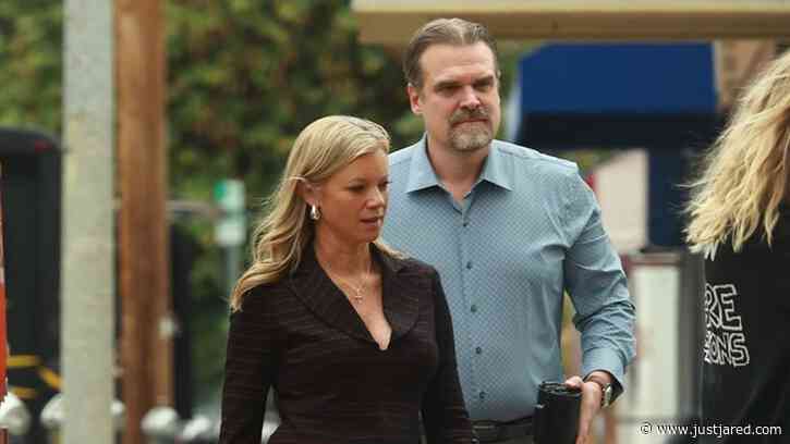David Harbour & Amy Smart Film Scenes for New Movie ‘Little One’ in L.A.