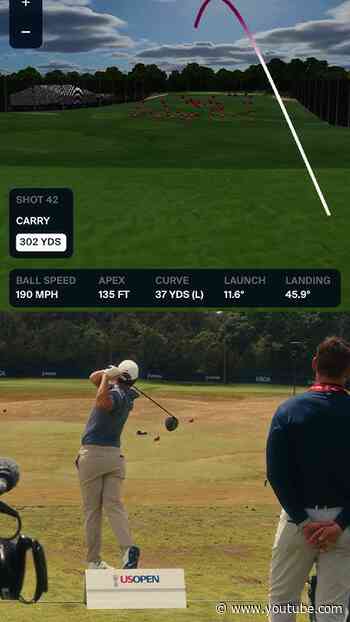 On the range with Rory McIlroy. Friday at the U.S. Open.