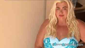 Gemma Collins turns heads in a blue bikini as she flogs her clothes on Vinted for £10 after losing 3.5st and dropping from a size 26 to a size 20