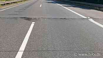 Verkehr behindert: Hitze lässt Asphalt auf der A13 aufblähen