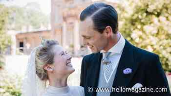 Society wedding: Madeleine de St Pierre Bunbury marries George Packe-Drury-Lowe