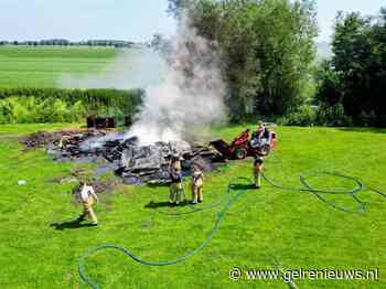 Oud clubhuis uitgebrand bij gecontroleerde brand