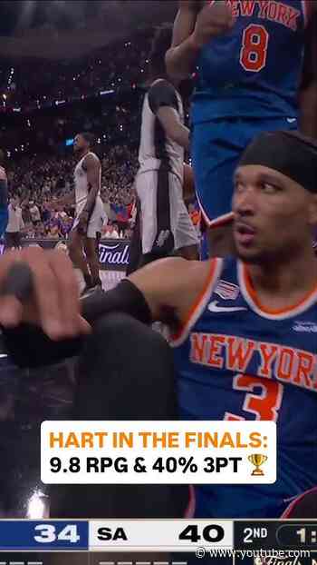 Josh Hart ranked 2nd on the New York Knicks with 9.8 RPG and tied for 1st with 4.6 APG. 👏🏆