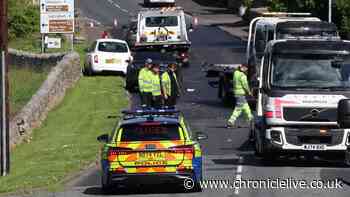 Five-vehicle crash on A68 in Northumberland sparks huge 999 response with woman arrested